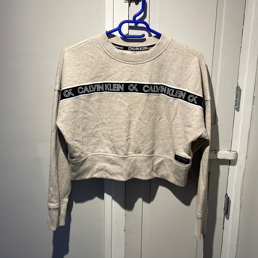 Calvin Klein Heather Gray XS Crop Top